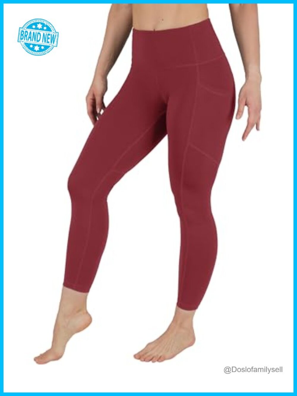 High Waist Tummy Control Leggings with Side Pockets